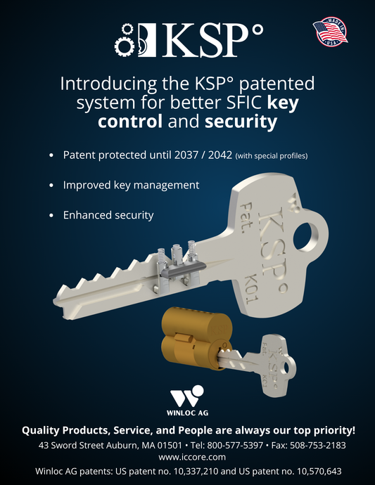 KSP° Patented System for Better SFIC Key Control and Security