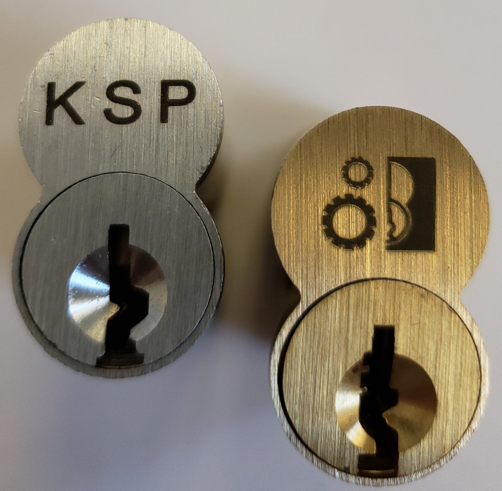 Cores with KSP logo lasered on