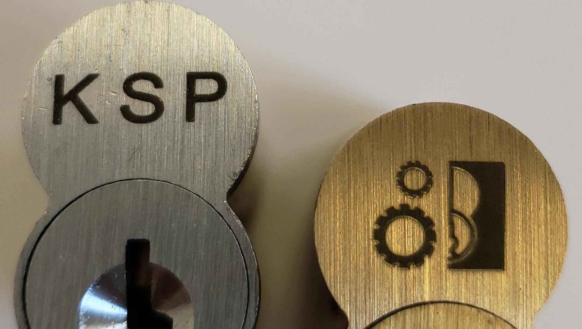 Cores with KSP logo lasered on